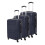 (Dark Blue) 3-Piece Lightweight Hard Shell ABS Trolley Luggage Set 3