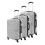 ( Silver White) 3-Piece Lightweight Hard Shell ABS Trolley Luggage Set 1