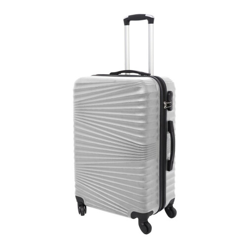 ( Silver White) 3-Piece Lightweight Hard Shell ABS Trolley Luggage Set 2