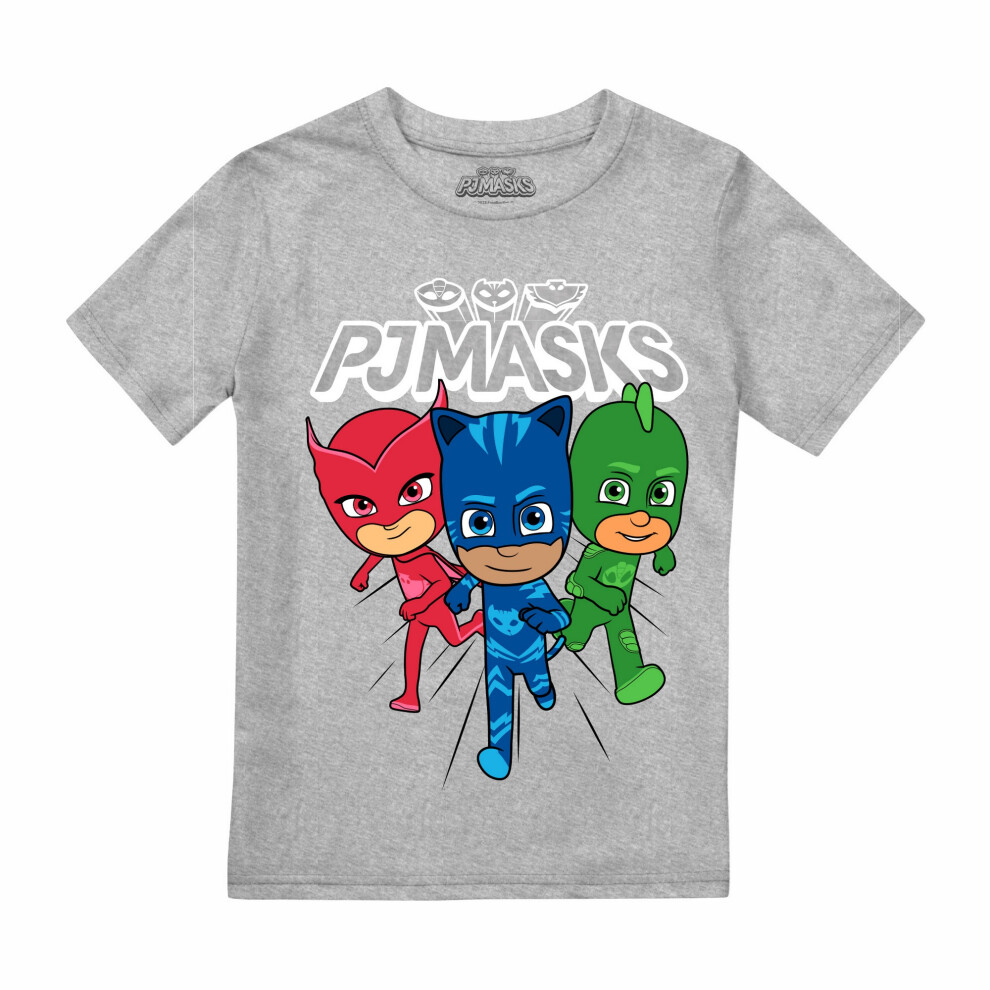 PJ Masks Boys Heroes Trio Heather T-Shirt