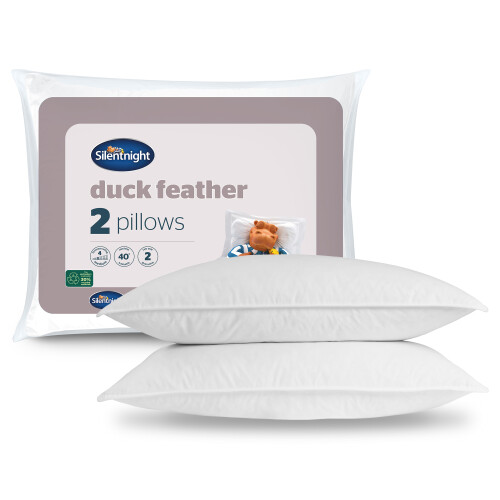 Silentnight Silentnight Duck Feather Pillows with Cotton Cover - 2 Pack