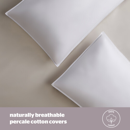 Silentnight Silentnight Duck Feather Pillows with Cotton Cover - 2 Pack 1