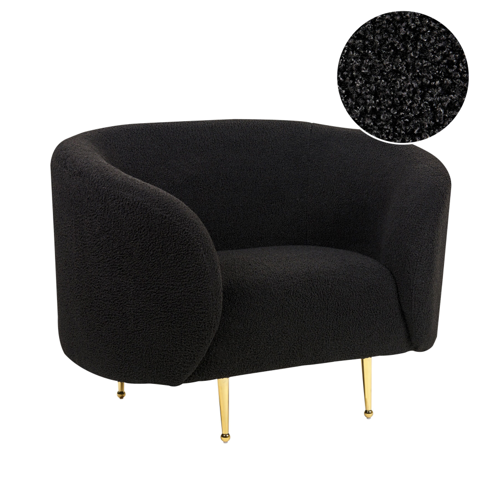 Armchair LOEN Boucle Black
