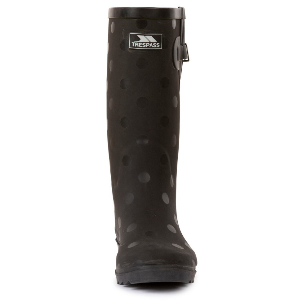 Women's Trespass Womens/Ladies Elena Polka Dot Wellington Boots - Black - Size: 7