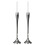 URBN Living (2x Silver Large ) Metal Candle Holder Candlesticks Decorative Decor 1