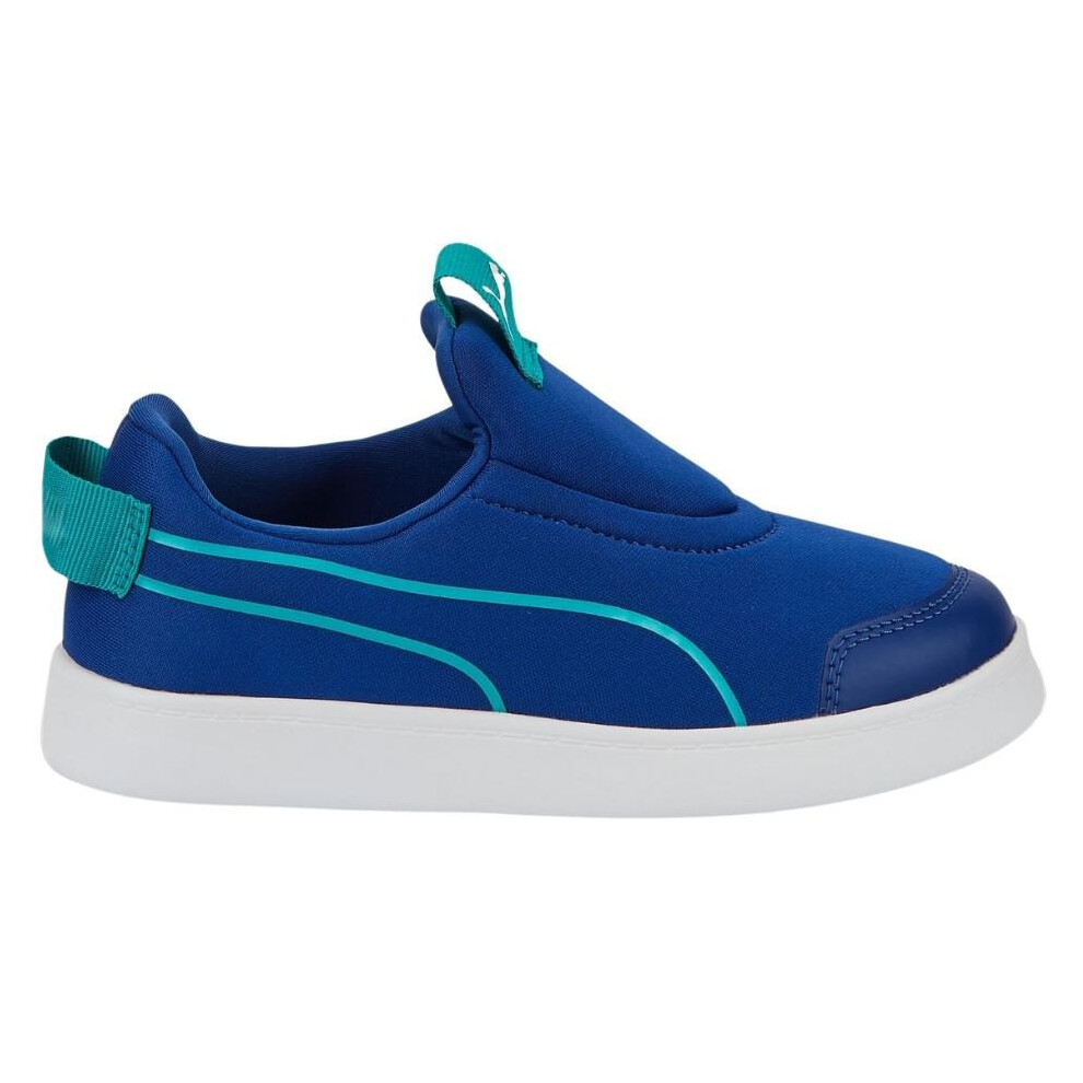 Puma Courtflex v2 Slip On PS Kids Shoes Blue 374858 11 31.5