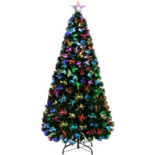 Pre-Lit Fibre Optic Christmas Tree with Star - 2FT Sizes, LED Lights