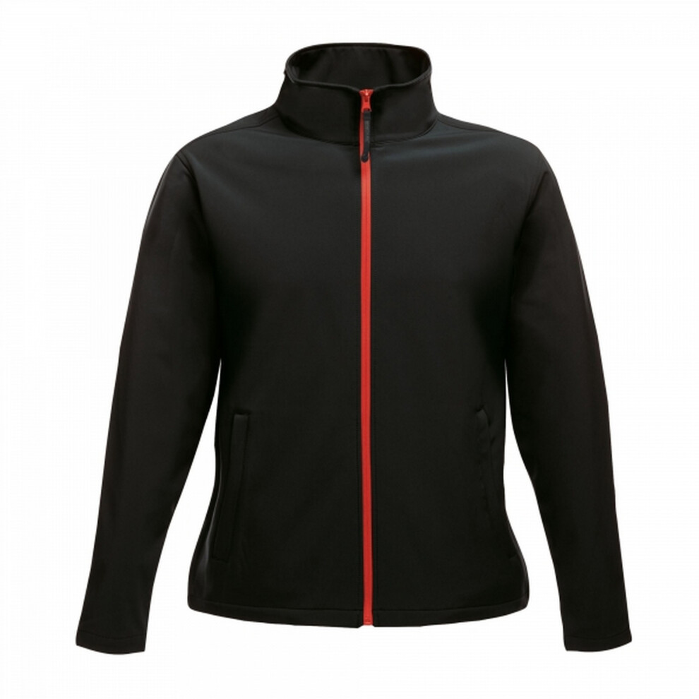 (18 UK, Black/Classic Red) Regatta Womens/Ladies Ablaze Printable Softshell Jacket