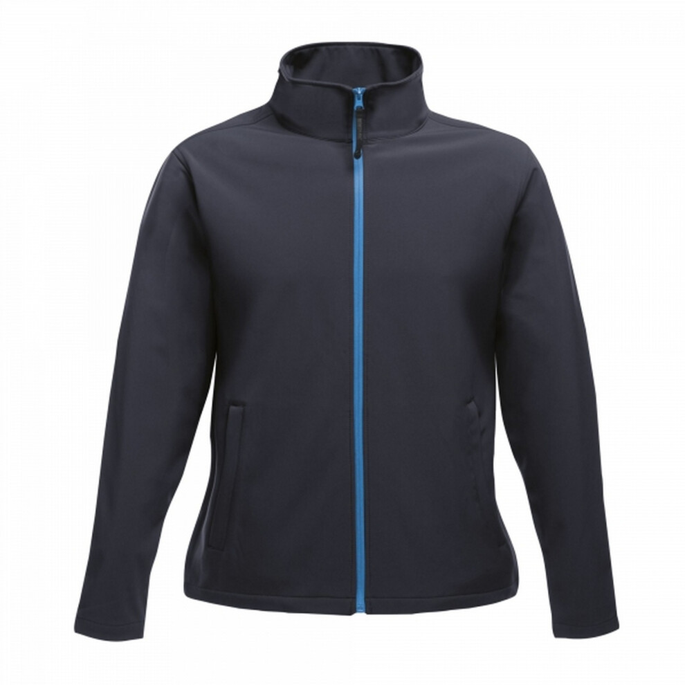 (12 UK, Navy Blue/French Blue) Regatta Womens/Ladies Ablaze Printable Softshell Jacket