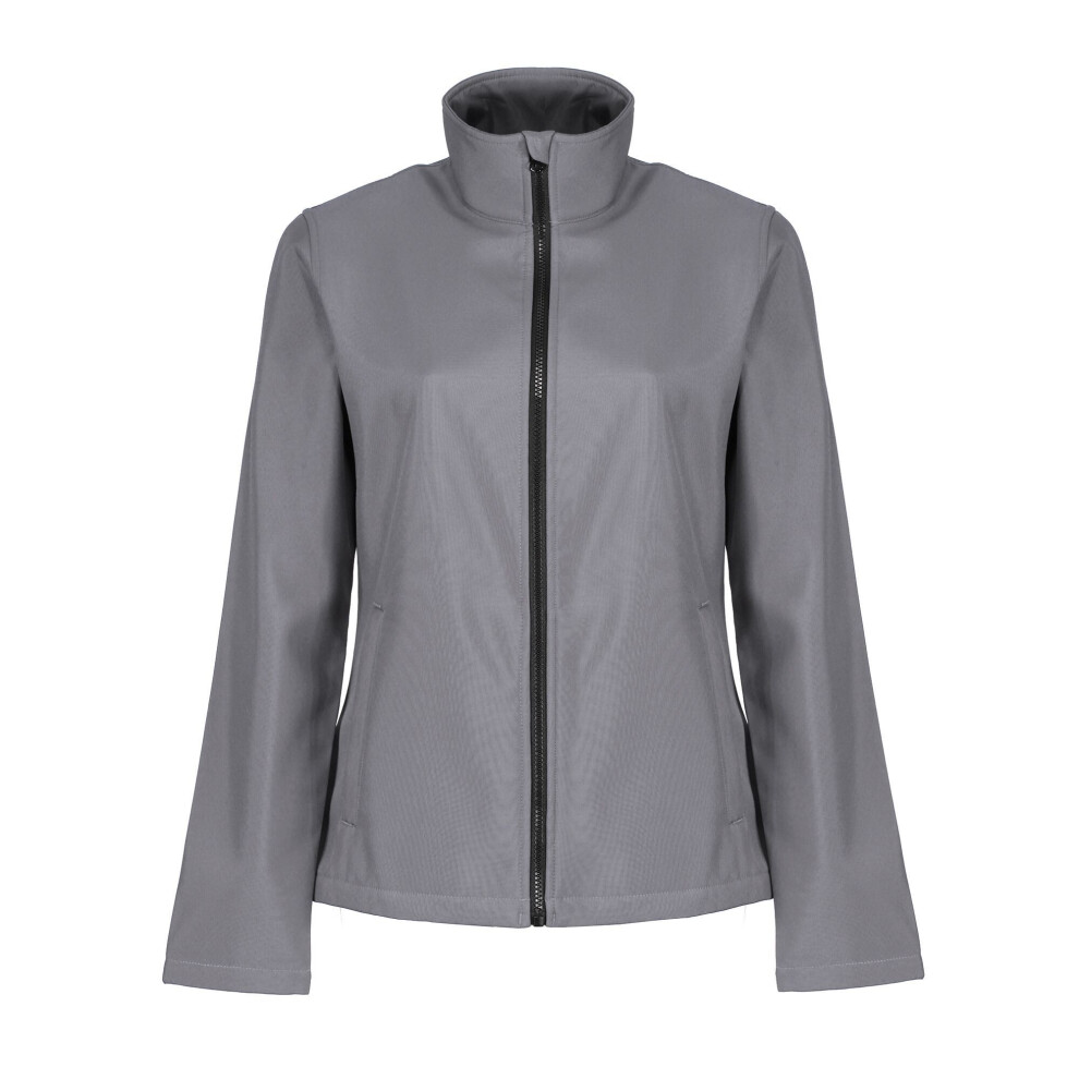 (12 UK, Rock Grey/Black) Regatta Womens/Ladies Ablaze Printable Softshell Jacket