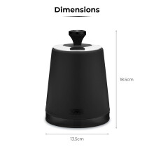 Tower Sera Set of 3 Canisters Black with Smoked Trims, Stainless Steel T826137BLK
