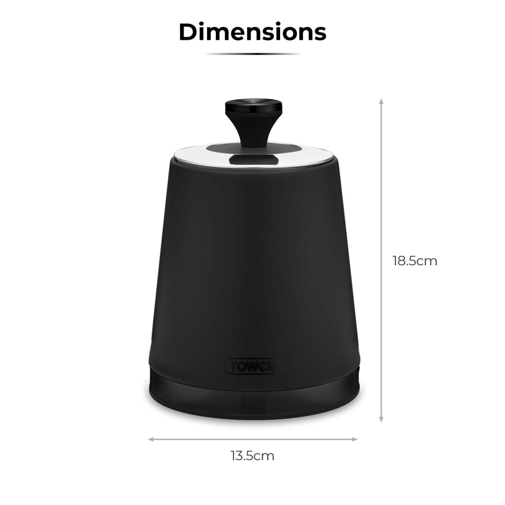 Tower T826137BLK Sera Set of 3 Canisters Black with Smoked Trims, Stainless Steel - Image 7