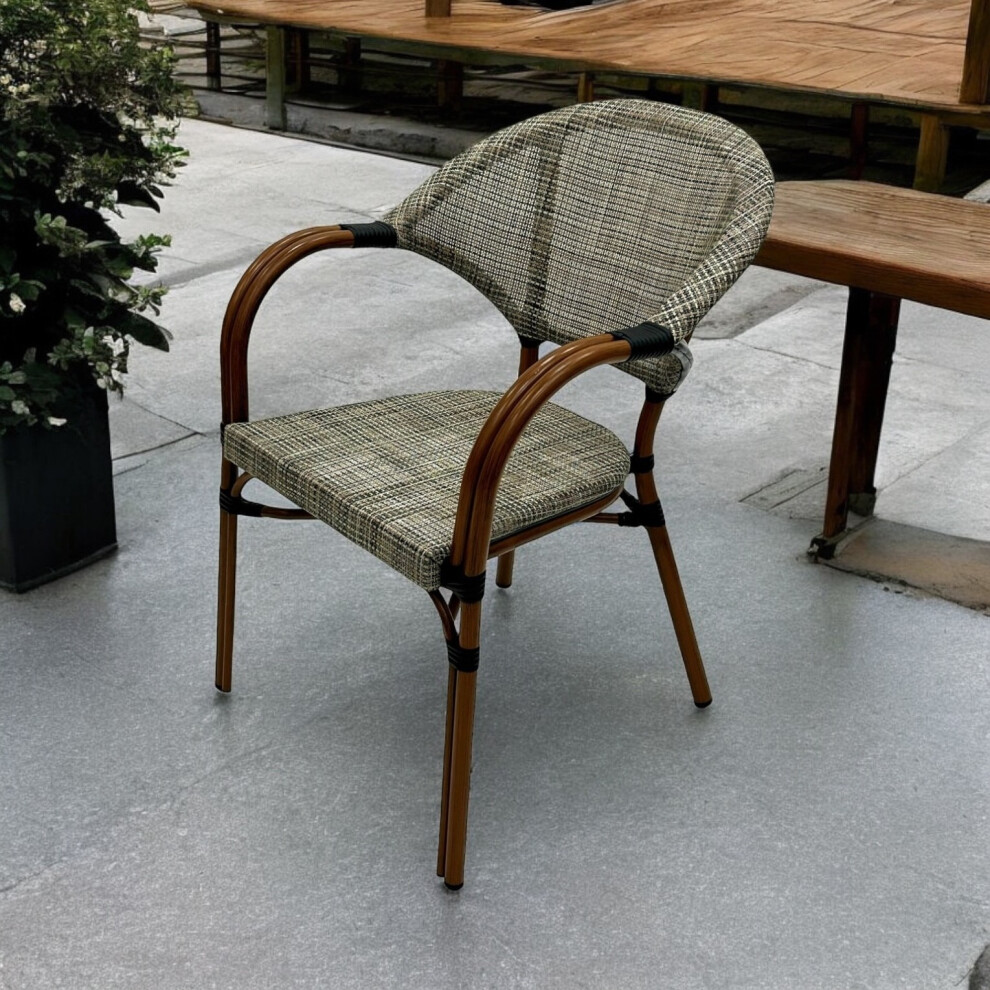 Deluxe Rattan Garden Armchair, Fabric Rattan Garden Chairs