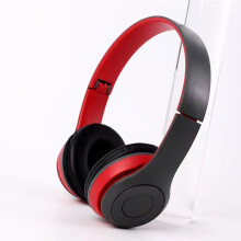 (Red) P47 Wireless Game Headset Bluetooth-Compatible 5.0 for Smartphone (Black)