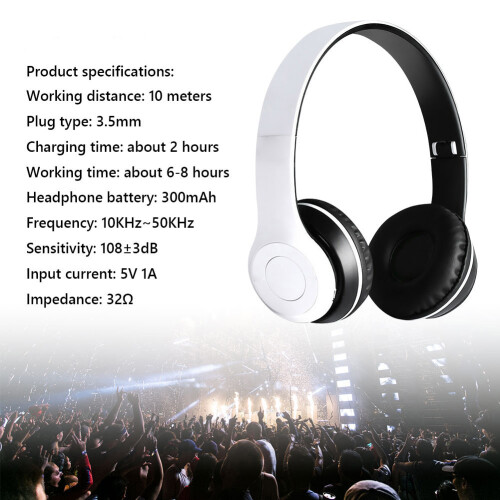 Razer (White) P47 Wireless Game Headset Bluetooth-Compatible 5.0 for Smartphone (Black)