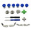(Blue) 18 in 1 Replace Buttons Kit 2 Thumb Joystick Base for Xbox One Elite Controller?Red? 3