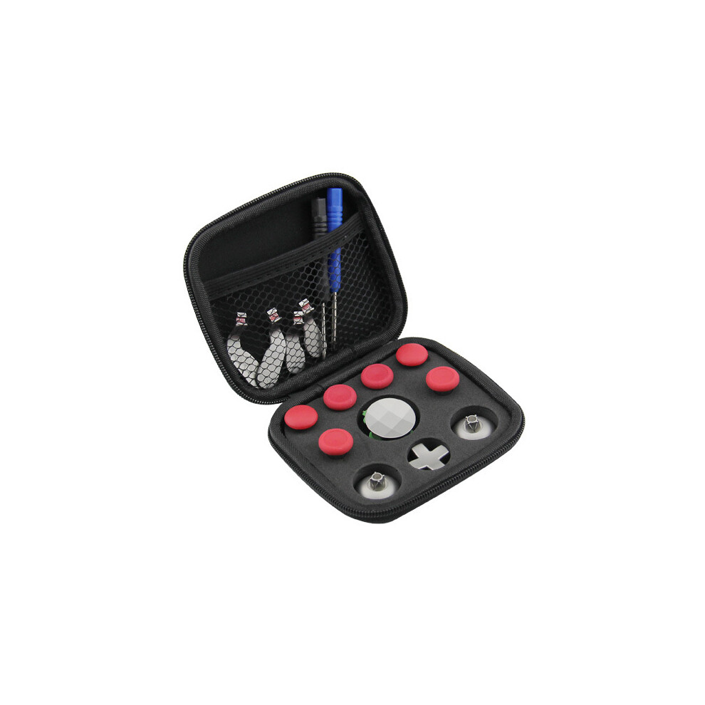 (Red) 18 In 1 Replace Buttons Kit 2 Thumb Joystick Base For Xbox One Elite Controller?Red? Red 9417278166269