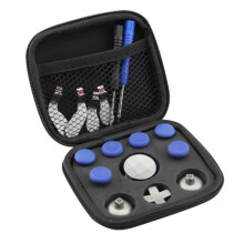 (Blue) 18 in 1 Replace Buttons Kit 2 Thumb Joystick Base for Xbox One Elite Controller?Red?
