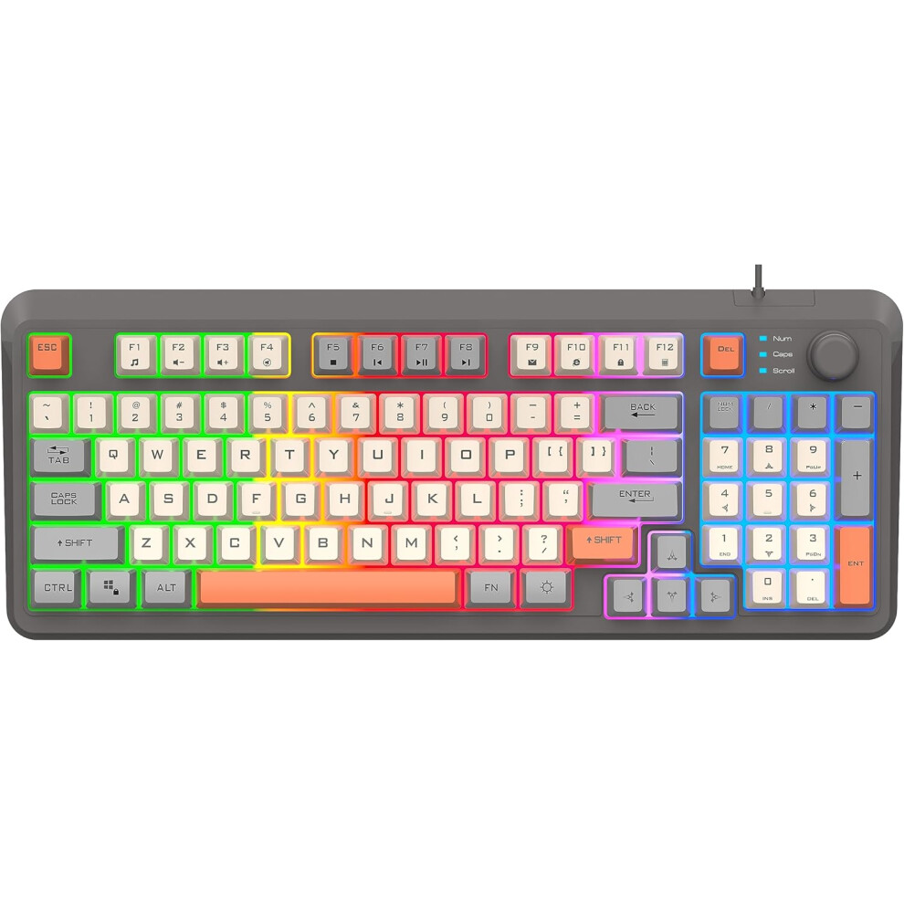 (Shimmer Set) K82 Gaming Keyboard 94 Keys With Mouse Wired Keypad For Pc Laptop (Bee Set) 9417278166849