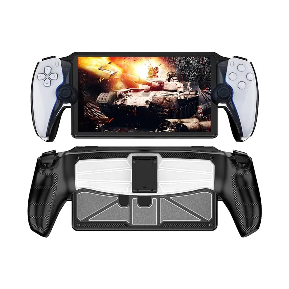 Game Console (Black) Tpu Protective Case Cover With Stand Cover For Ps5 Portal(Black)