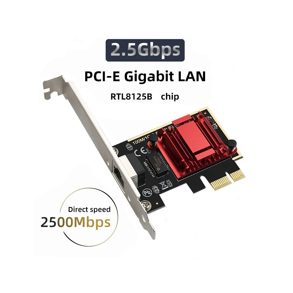 2.5G Pcie Network Adapter Rtl8125b Rj45 Lan Controller 10/100/1000M/2.5Gbps 9417278168522