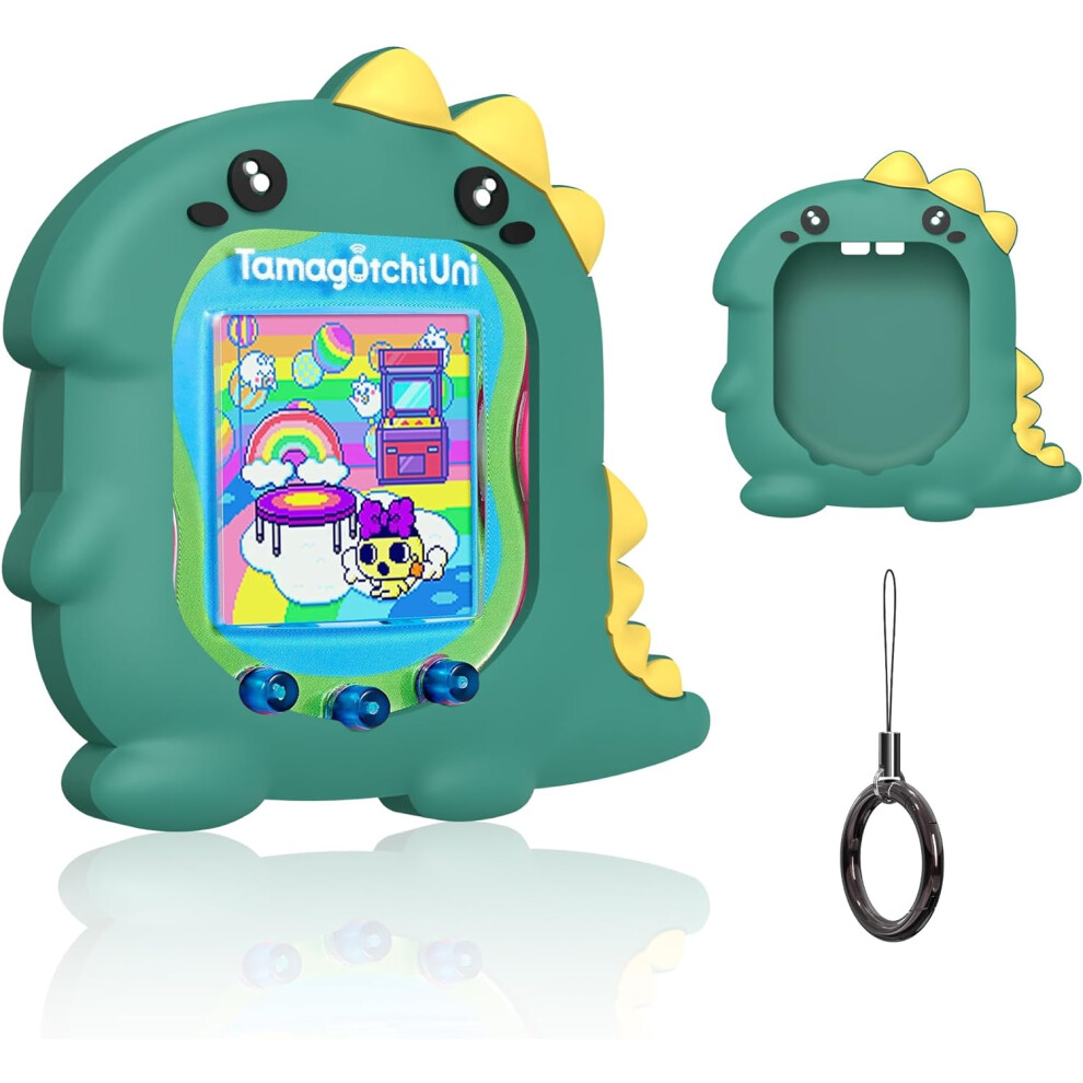 () Silicone Case Anti-Scratch Protective Cover With Lanyard For Tamagotchi Uni 2023?Grey? White/Grey 9417278169680