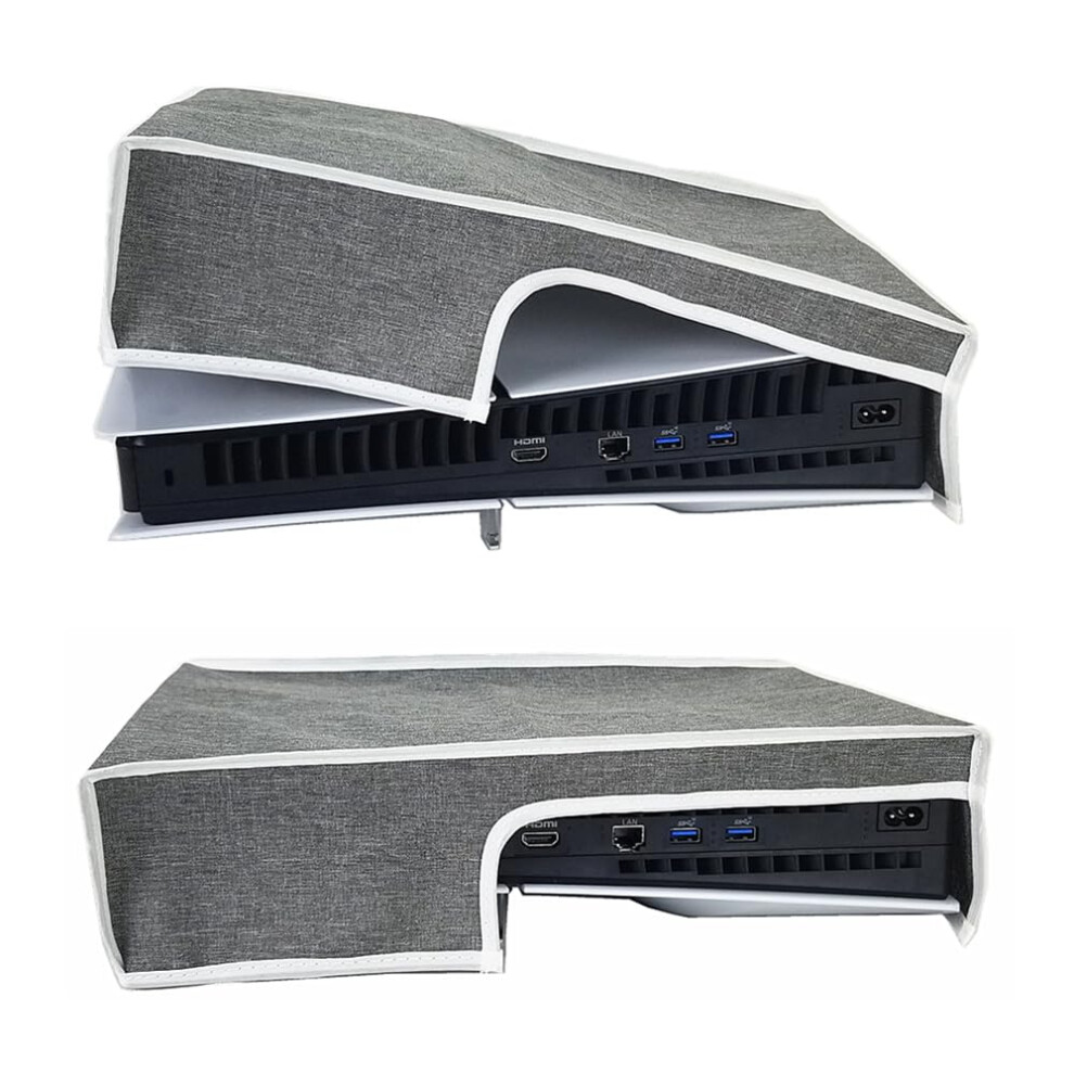 ( Horizontal) Dust Cover Anti-Scratch Dustproof Protector For Ps5 Slim Console( Vertical) Grey/Black 9417278169512