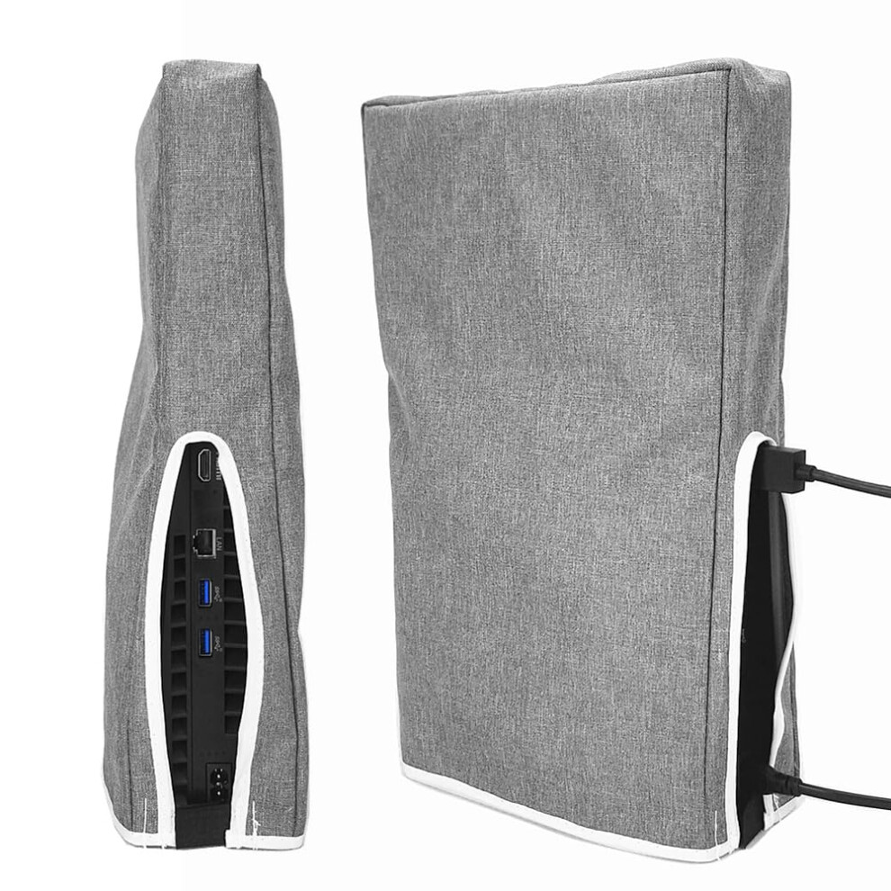 Game Console ( Vertical) Dust Cover Anti-Scratch Dustproof Protector For Ps5 Slim Console( Vertical) Grey/Black