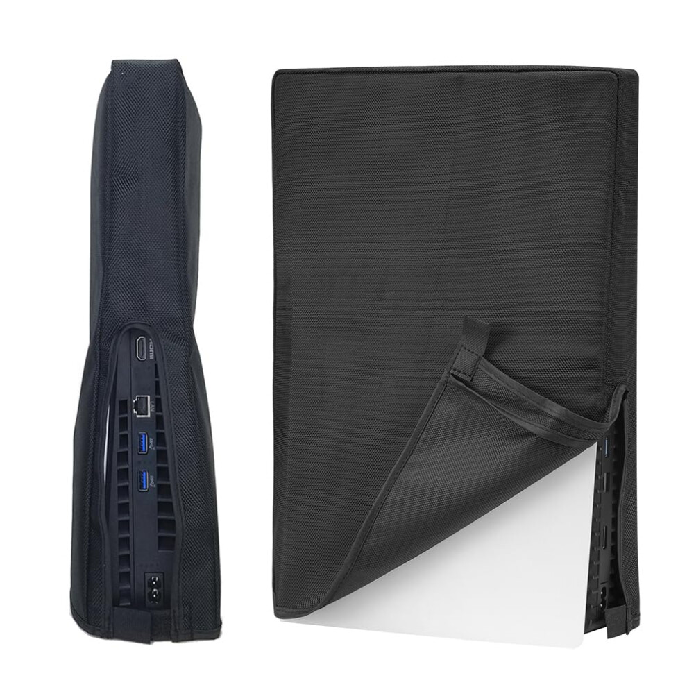 Game Console ( Vertical) Dust Cover Anti-Scratch Dustproof Protector For Ps5 Slim Console( Vertical) Black
