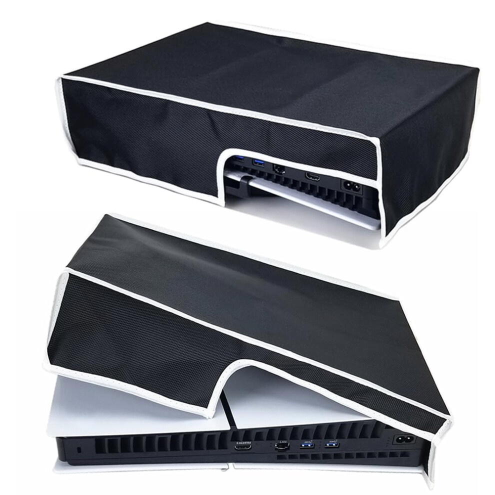 (Whiteside Horizontal) Dust Cover Anti-Scratch Dustproof Protector For Ps5 Slim Console( Vertical) Black 9417278169529