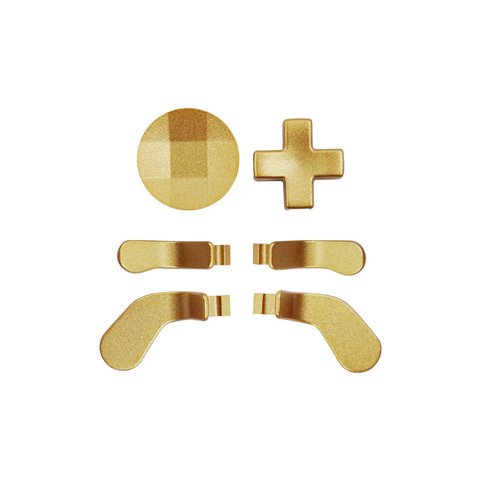 (Gold) 6 In 1 Metal Controller Accessories With 4 Paddles 2 D-Pad For Xbox One Elite 2?Gradient? Gold 9417278169352