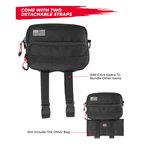 Motorcycle Handlebar Bag Barrel Bags Multifunction Storage Shoulder Bag 2
