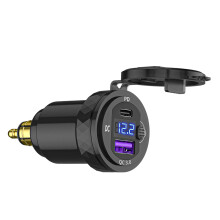 Dual QC3.0 Motorcycle USB Charger Moto USB Power Adapter Switch for BMW