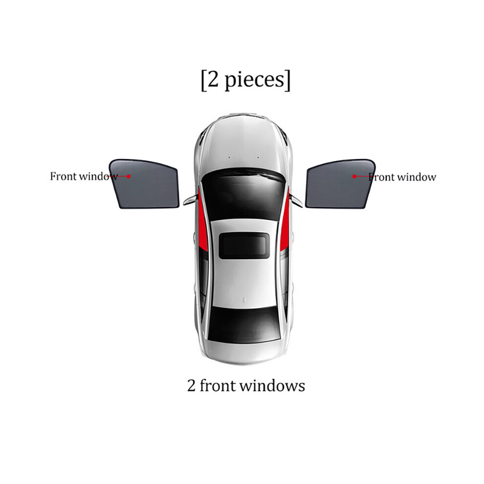 (2Pcs Front) For Toyota Hilux Viii Pickup Revo 2015-2022 Car Sunshade Shield Rear Side 8058963218033
