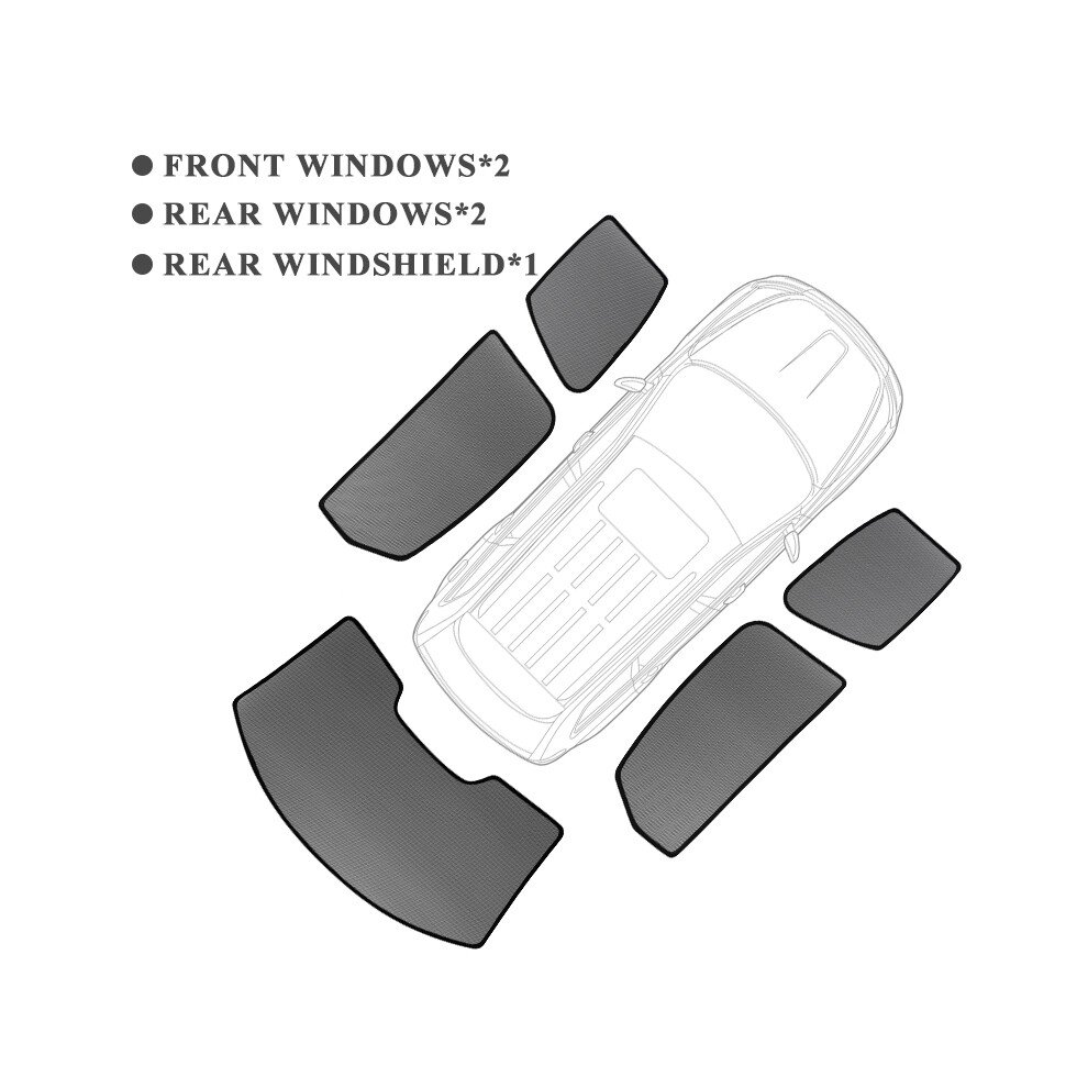 (5Pcs) For Mg Zs Suv 2017-2022 Car Sunshade Shield Magnetic Front Windshield 8058963217524