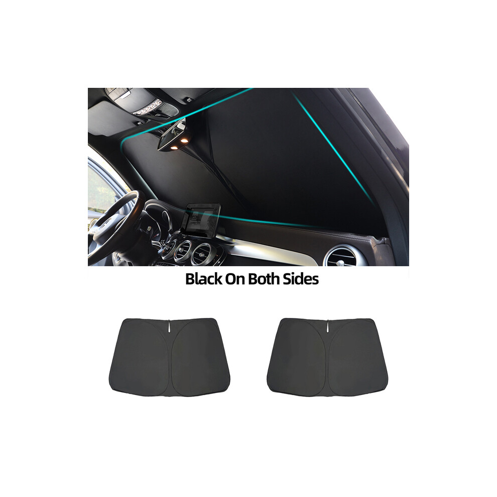 (Black) For Mg Zs Suv 2017-2022 Car Sunshade Shield Magnetic Front Windshield Black 8058963217548