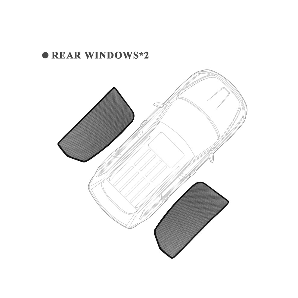 (2Pcs Rear Vehicle Window Parts Windows) For Mitsubishi Outlander Es 2013-2021 Car Sunshade Magnetic Front Windshield 8058963227790
