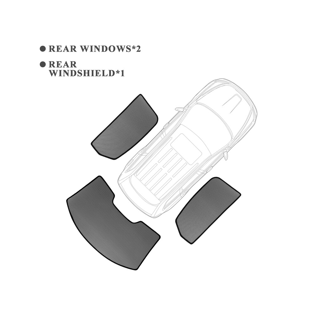 (3Pcs Rear Windshield) For Jaguar F-Pace 2016-2023 Magnetic Car Sunshade Shield Front Windshield 8058963228117