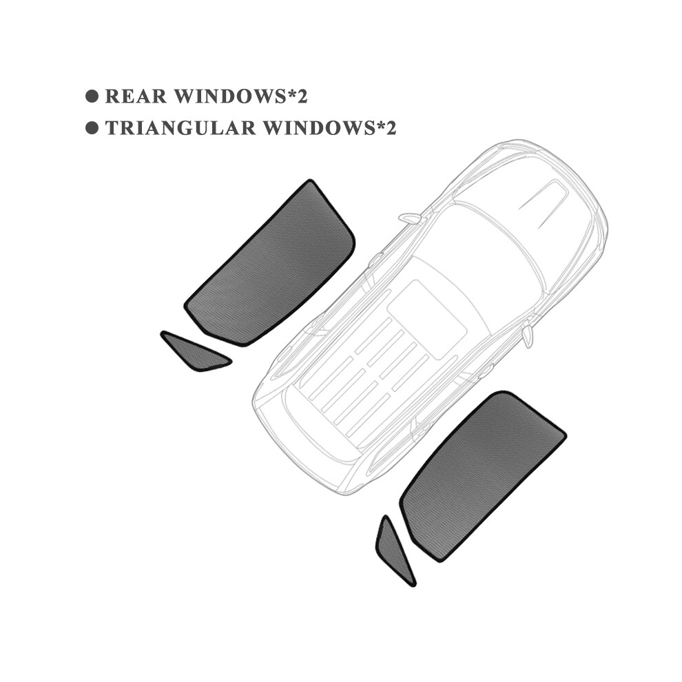 (Rear Triangular) For Hyundai Kona Encino Os 2018-2022 Magnetic Car Sunshade Visor Front 8058963229909