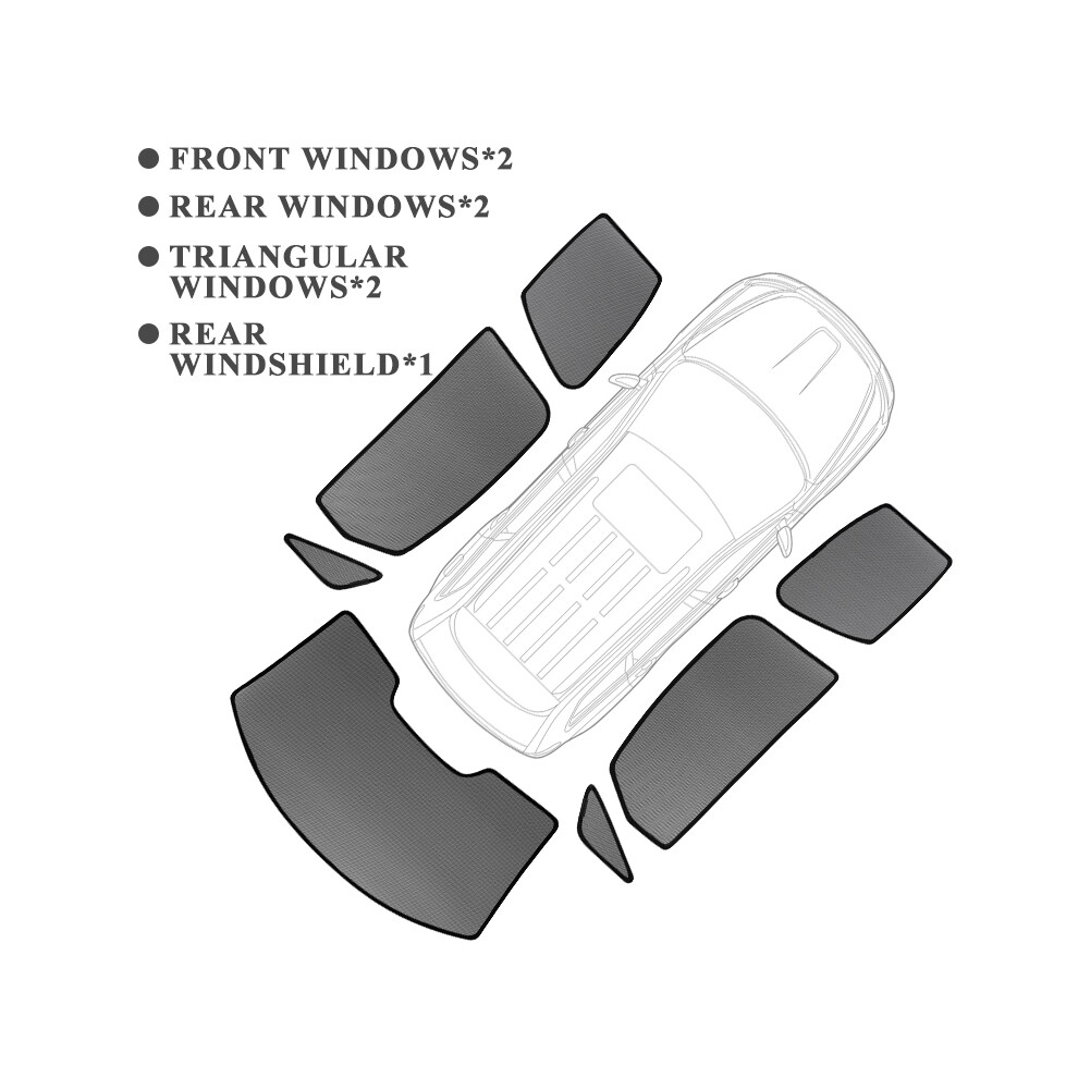 (7Pcs) For Kia Carnival Ka4 2021 2022 2023 2024 Magnetic Car Sunshade Visor Front 8058963228469