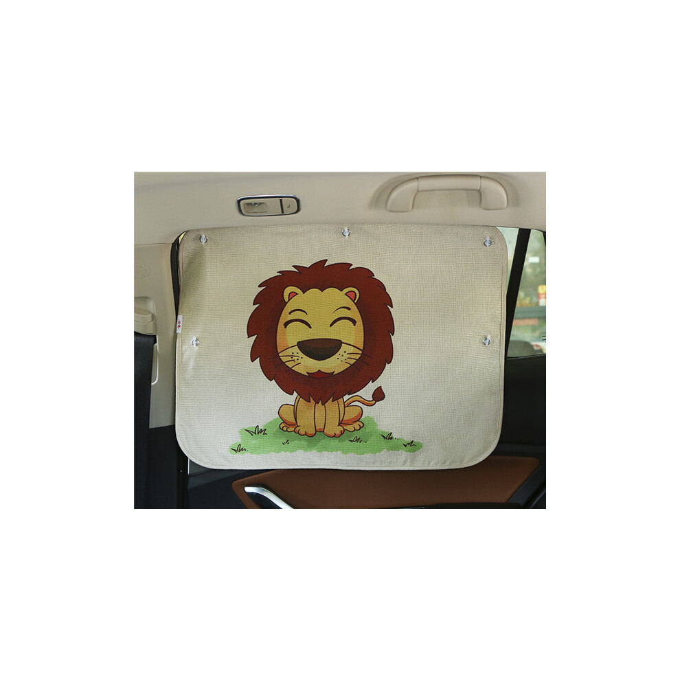 (Lion-A) Car Windshield Car Sun Shade Curtains Cute Cartoon Car Styling Rear Side 8058963241239