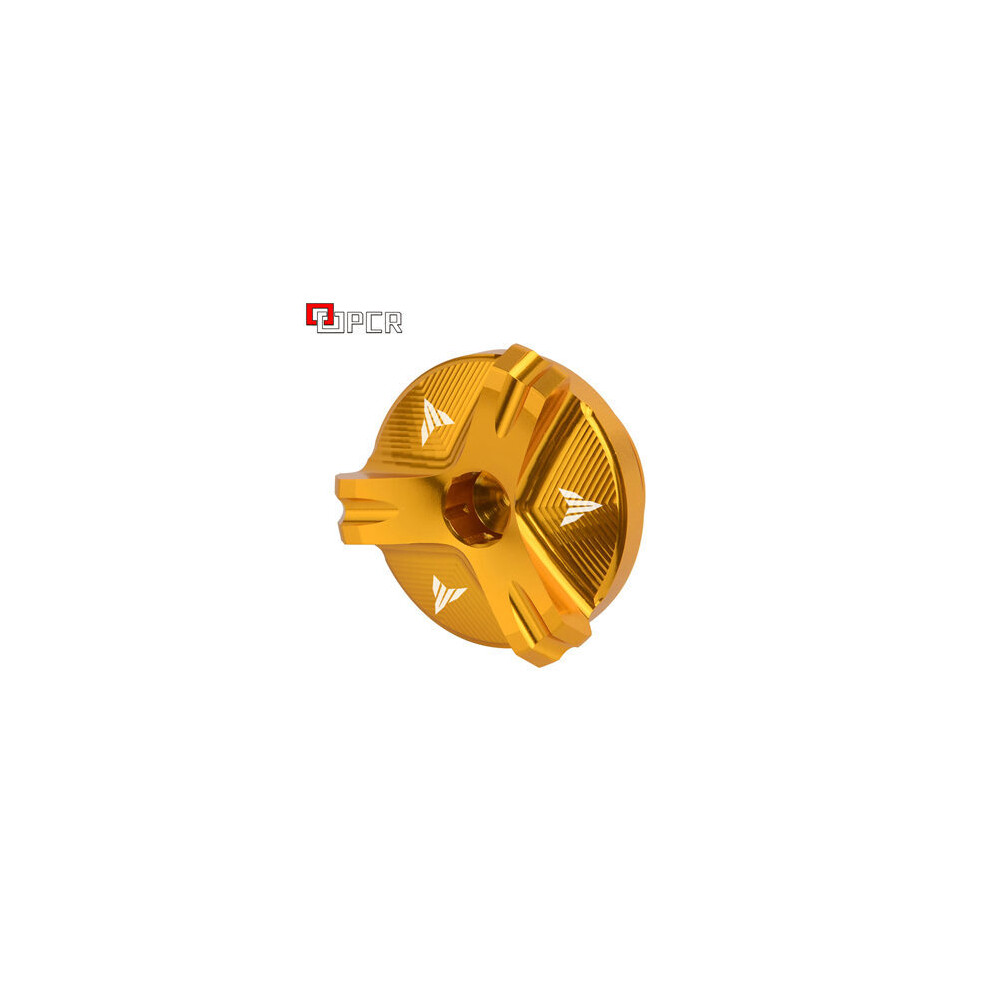 (Gold) Motorcycle Cnc Oil Filler Cap Plug Cover Cap For Yamaha For Mt01 Mt03 Gold 882619848446