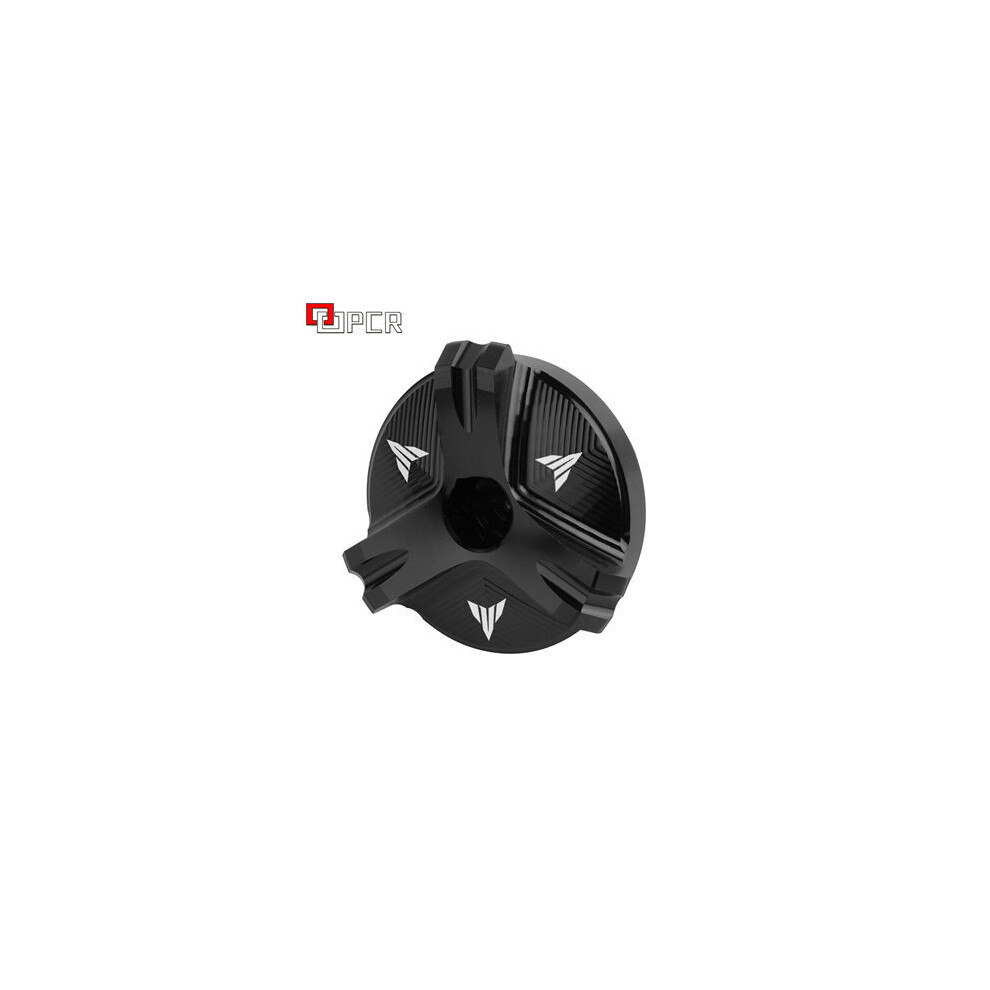 (Black) Motorcycle Cnc Oil Filler Cap Plug Cover Cap For Yamaha For Mt01 Mt03 Black 882619848460