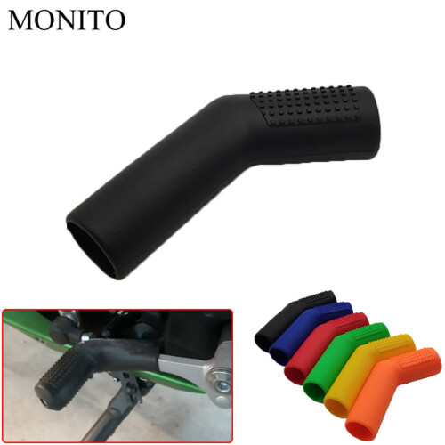 (Orange) Motorcycle shift lever protective cover gear shifter protector case For 1