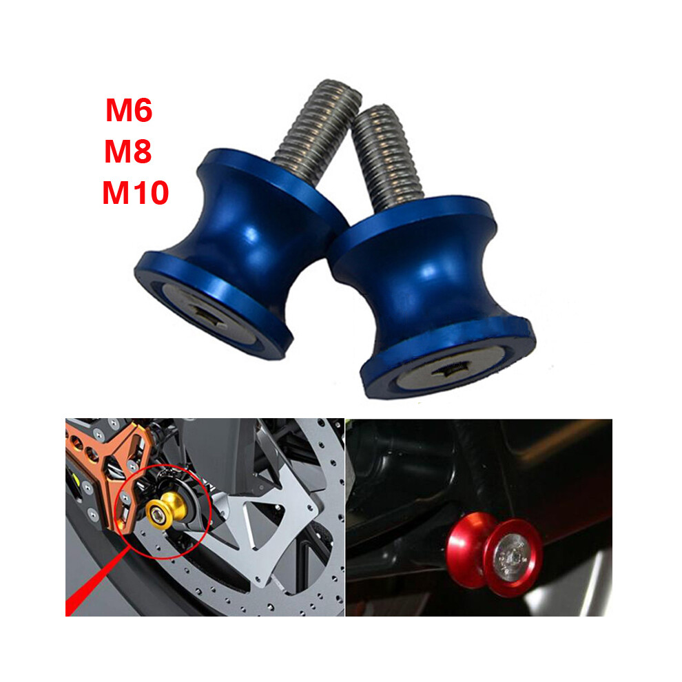 (8Mm Spools) Motorcycle Accessories 10Mm 6Mm 8Mm Swingarm Spool Slider Stand Screws Blue 882619848989