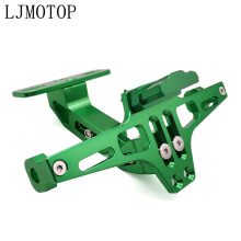 (Green) CNC Motorcycle License Plate Frame Holder Bracket & LED For Suzuki GSXR