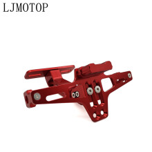 (Red) CNC Motorcycle License Plate Frame Holder Bracket & LED For Suzuki GSXR
