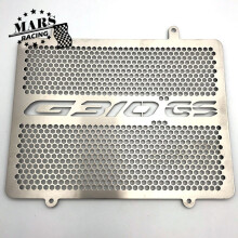 (Silver) 304 Stainless Steel Motorcycle Matte Radiator Guard Radiator Cover Fits