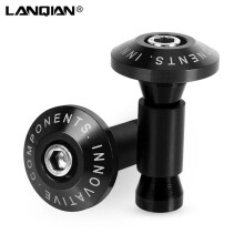 (Black) Motorcycle Handle Bar End Cap Anti Vibration Slider Plug For 65 85 125