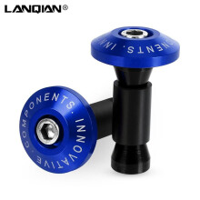 (Blue) Motorcycle Handle Bar End Cap Anti Vibration Slider Plug For 65 85 125